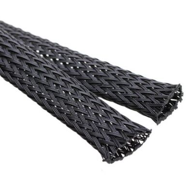 Хорошая цена Environment friendly PET high flame-retardant expandable braided sleeving 25inch suitable for automotive wire harnesses and anti-chew home and office wire management онлайн