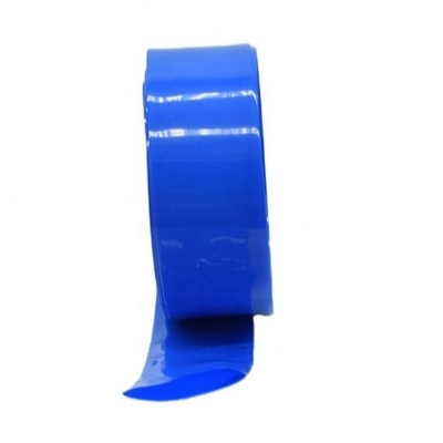 70mm Plastic PVC Tube 0.08mm Blue Heat Shrink Wrap Tubing
