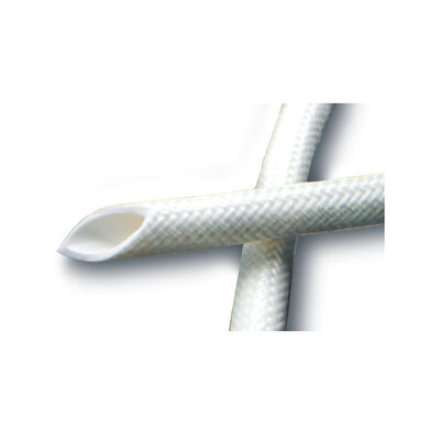 Хорошая цена Excellent Tear Strength Silicone Fiberglass Sleeve 50mm Width Heat Resistant Insulation Sleeve Ideal for Cable Harness and Wire Protection онлайн